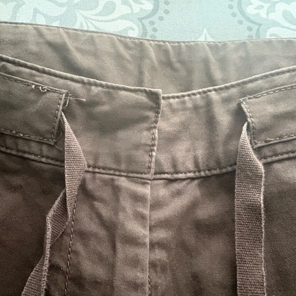 J. Jill Brown Drawstring Cotton Shorts - Picture 10 of 12